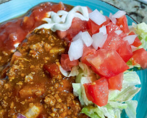 Chili Gravy with Beef Enchiladas Recipe