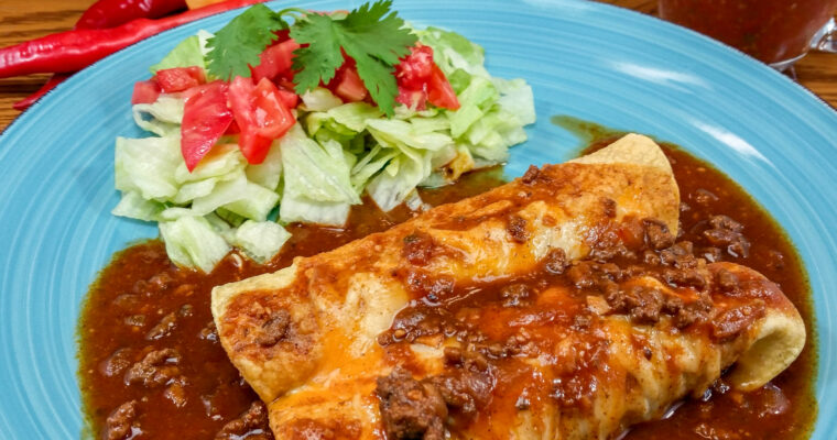 Chili Gravy with Beef Enchiladas Recipe